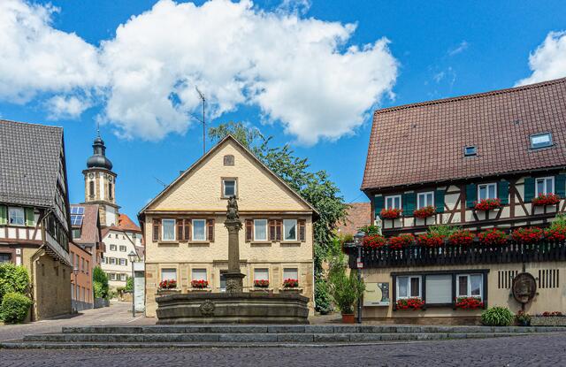 Der Marktplatz von Erlenbach