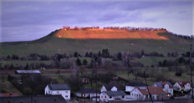 Blick zm Scheuerberg am Morgen