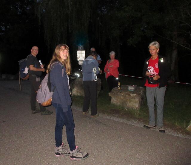 Solange das Licht noch ausreichte, eine kleine Rast nach der Hälfte der Strecke.