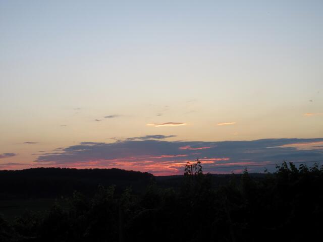 Und gleich darauf war die Sonne weg. Die Nachtwanderung konnte richtig beginnen.