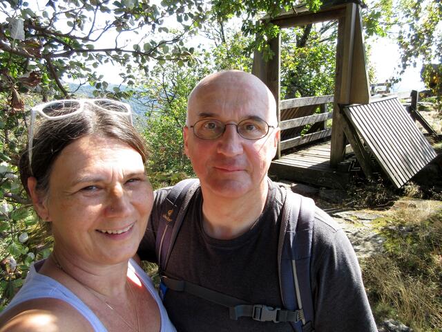 Heilbronner Wanderer bei der Felsenbrücke. Wir waren auch drüben...