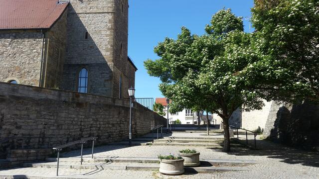 Treppe zur Sebastianskirche in Kochendorf
