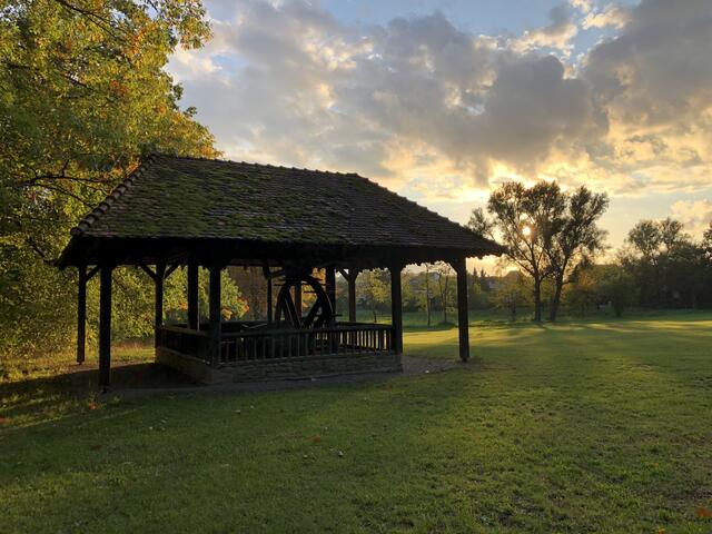 Altes Holzförderrad am Schachtsee