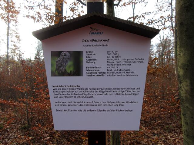 Ein Beispiel für die vielen schönen Schilder auf dem Elsenzer Vogel-Lehrpfad