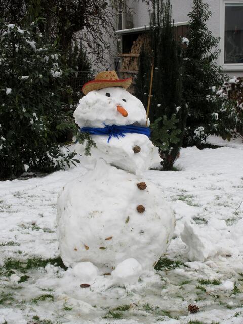 Der Schneemann in der Hohenloher Straße