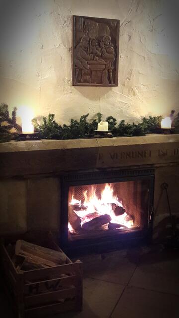 Winterstimmung am Kamin