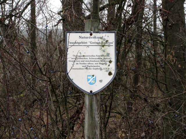 Das Naturdenkmal Feuchtgebiet "Gereut-Egerten"