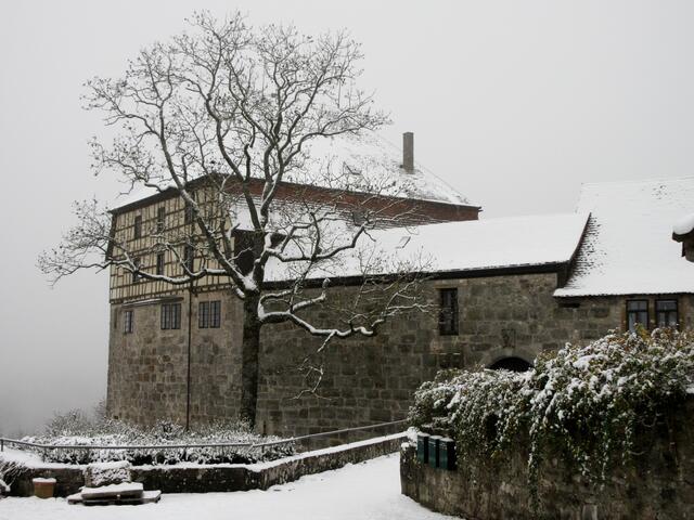 Burg Maienfels, wunderschön verschneit