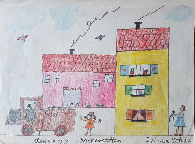Ja und das ist einwandfrei zu erkennen, das ist die Molkerei Mäusdorf, auch da machten wir einen Ausflug hin und Frau Grund gab uns Kindern jedem ein Glas Milch zu trinken...
