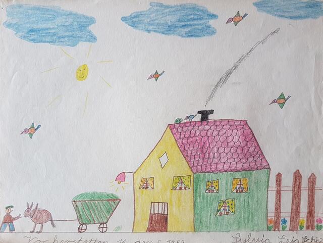 Da hat unser Nachbar wieder mal Gras geholt... Und fuhr bei uns am Haus vorbei
