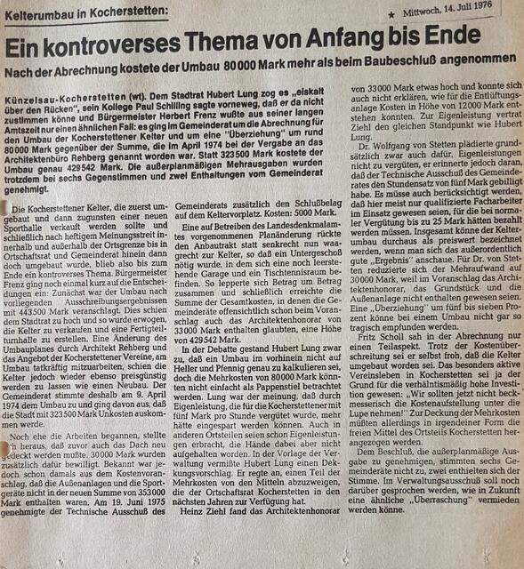 HZ vom 14.07.1976