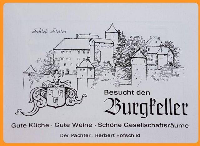 Dieses romantisch gelegene gastronomische Angebot gibt es seit etwa 40 Jahren  nicht mehr. Sylvia Bendel erzählt in ihrem Interview davon, dass sie im Burgkeller servierte.