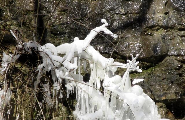 Bizarre Figuren hatte das Eis hier hervorgebracht