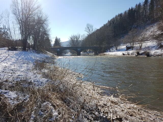 Februar _ Blick auf die Kocherbrücke