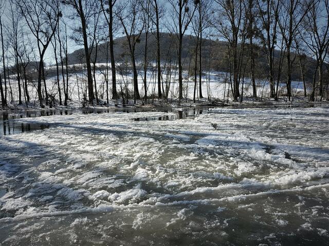 Februar _ Eistreiben am Kocherknie, ein überwältigendes Erlebnis