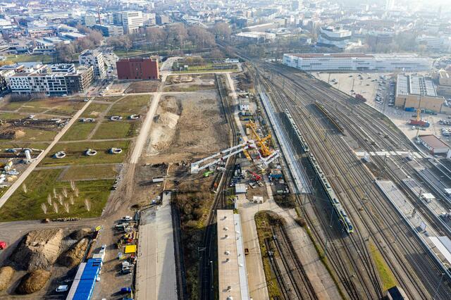 Buga-Brücke "Blitz" vom Hauptbahnhof zum Neckarbogen