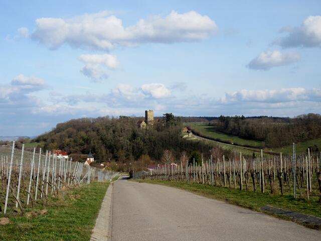 Die Burg Neipperg dagegen im strahlenden Sonnenschein.