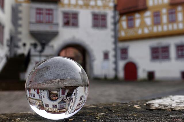 Schloss Liebenstein - Auflage ist die Burgmauer