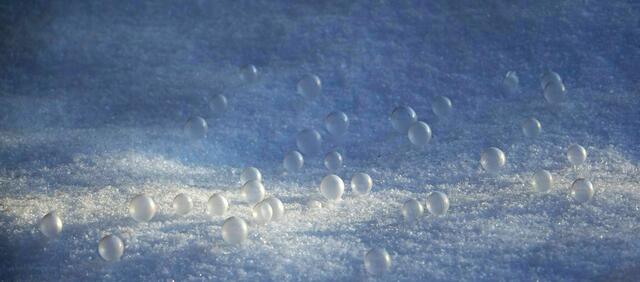 Sofort komplett zugefroren. Vielleicht war es zu kalt?