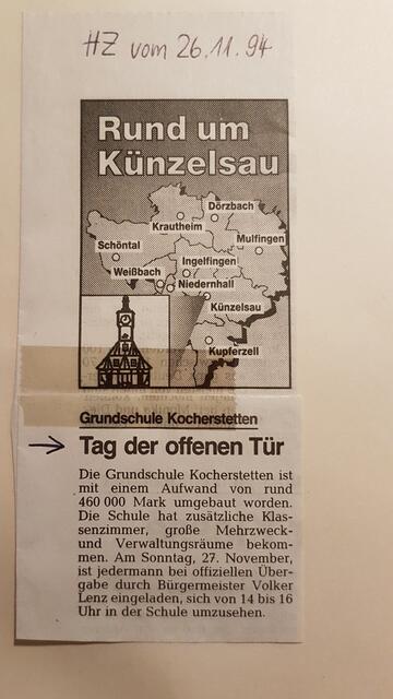 In dieser Terminankündigung wird der DM-Betrag genannt, der für den Umbau verwendet wurde. Die Währung Euro gibt es in der Bundesrepublik Deutschland erst seit ???? ... es ist eine Brückenzahl ;-))