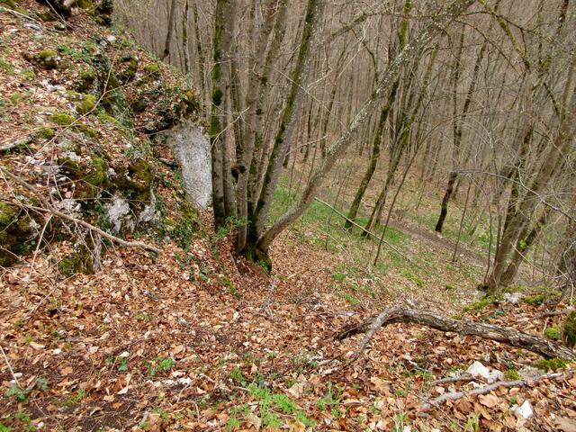 Den Rückweg wählten wir dann eben und unter den Felsen herum zur Wonhalde