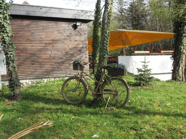 Am 14.04. dieses Fahrrad beim Jägerhaus aufgenommen, just als Michael die Weinsberger Fahrräder eingestellt hat. Das scheint jetzt modern. Weil alle auf's E-Bike umsteigen sind die "alten Hobel" übrig ... ;-)