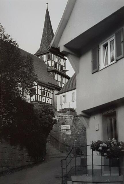 Schon früher war dies ein malerischer Winkel in Kocherstetten. Fotografin: Ute Hannemann, Kocherstetten, um 1980 ?