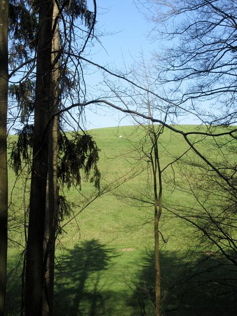 Man erkennt es kaum, aber die weiße Fleck im Bild ist ein Gartenstuhl, den sich jemand hier auf diesem exponierten Fleckchen Erde zurecht gestellt hat.