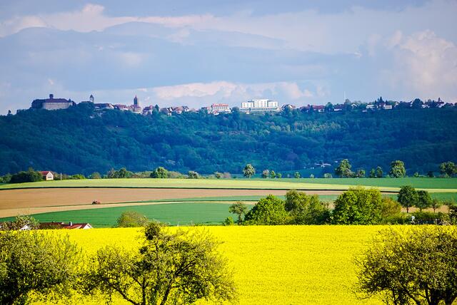 Schöner Blick auf Waldenburg