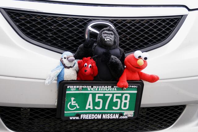 seltsamer Schmuck fürs Nummernschild