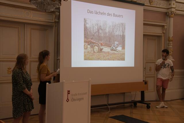 Nicolas Ischen stellt seine Gewinnerbeiträge vor. | Foto: Frank Lutz