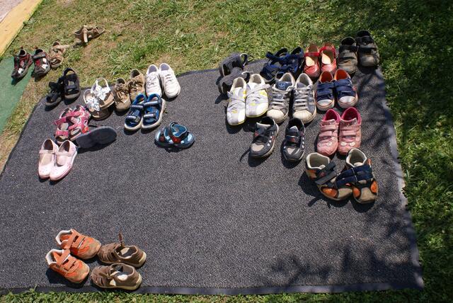 wo man die Schuhe ausziehen muss, bevor man ein Haus/eine Jurte betritt, Nordheim