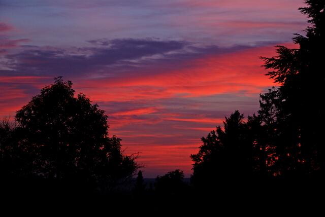der Himmel brennt, Schwaigern (aus meinem Küchenfenster)