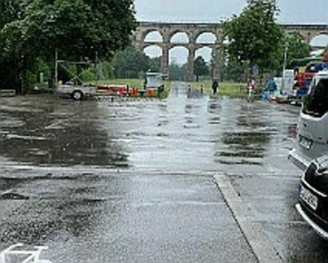 Im Regen vorbei am Bietigheimer Viadukt