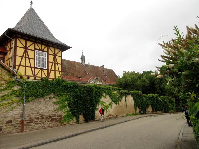 Hinter hohen Mauern versteckt sich das Schloss. Man kann individuelle Termine vereinbaren um die Weine, das Gut und das Schloss kennen zu lernen.