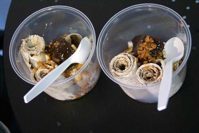 gerollte Eiscreme