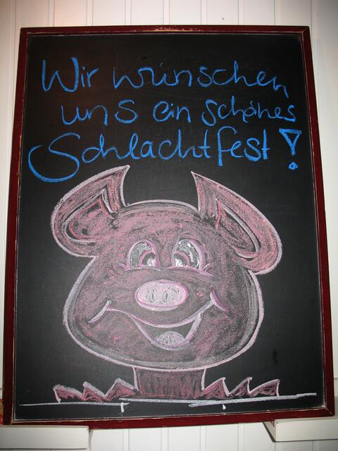 wir sind zum Schlachtfest eingeladen