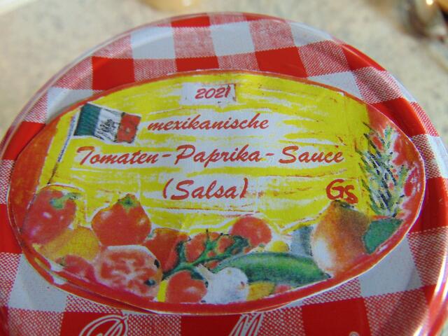 ... eine nicht ganz so scharfe  MEXIKANISCHE SALSA (mit nur einer Chilischote)