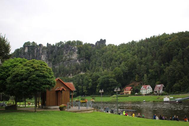 Blick auf Bastei von Rathen aus