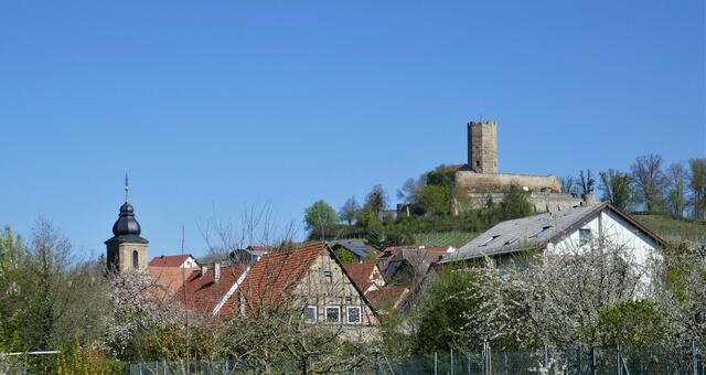 Burg Steinsberg Blick von Weiler  (Kraichgau)