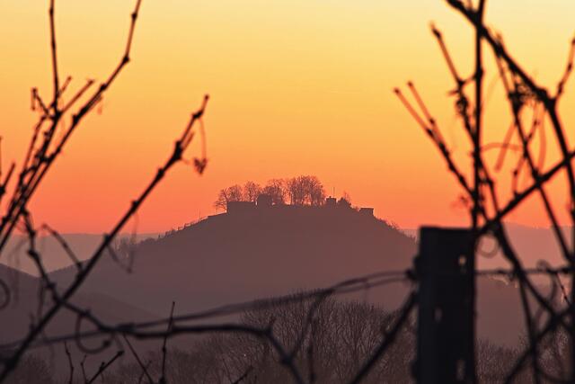 Burg Weibertreu im Morgenlicht