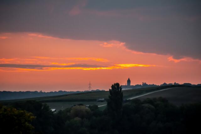 Schloss Neipperg im Sonnenuntergang