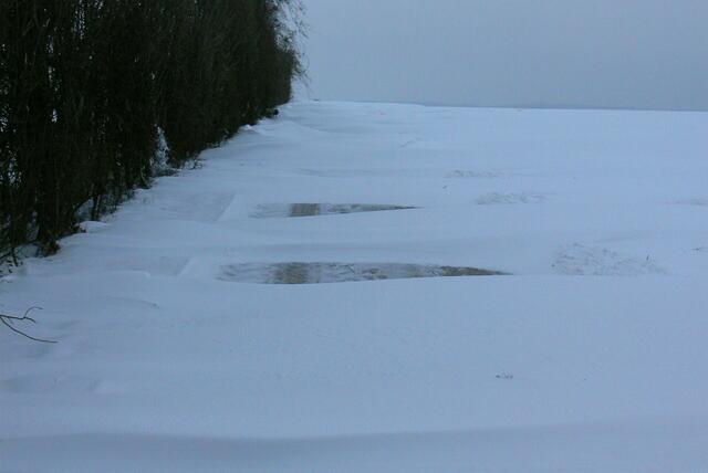 Weg im Schneegestöber