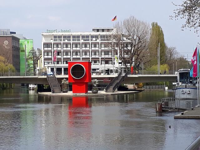 Die Treppen zur Inselspitze Heilbronn