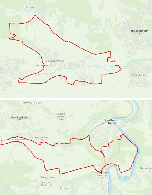 Der GPS-Weg ist das Ergebnis