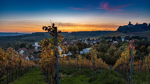 Stockheim im Goldrausch am Abend