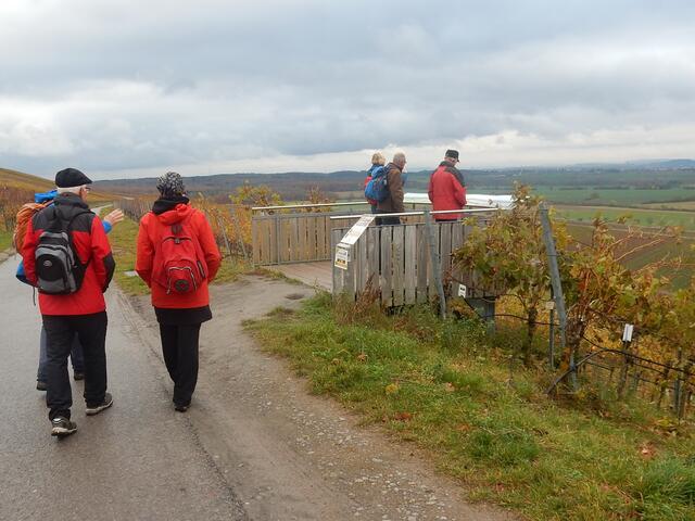 Vor Hohenhaslach wurde die Aussicht genossen
