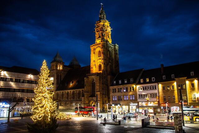 Kilanskirche in Heilbronn im Weihnachtsglanz