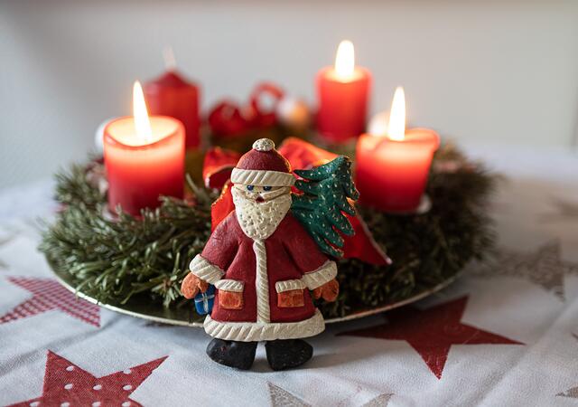 Ein Weihnachtsmann aus Salzteig