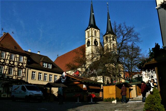 Schön war's: Stadtkirche Wimpfen am Weihnachtsmarkt